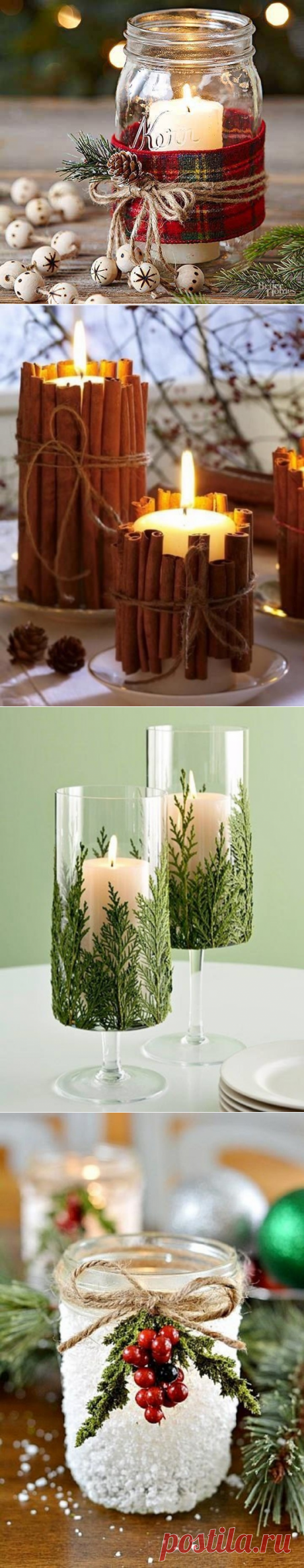 10 идей новогодних подсвечников.