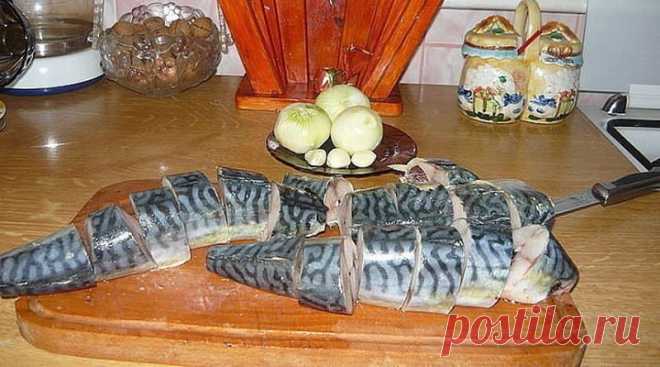 Маринуем скумбрию. Пальчики оближешь!