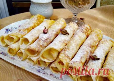 (11) "Вафельные" трубочки на сковороде - пошаговый рецепт с фото. Автор рецепта Ирина Семененко . - Cookpad