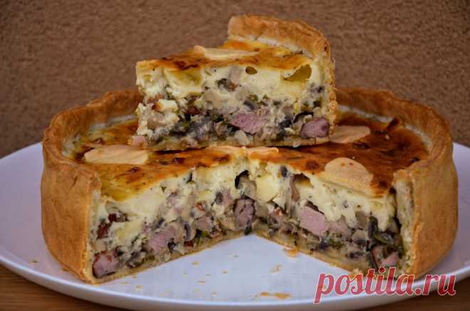 Заливной песочный пирог с грибами, ветчиной и сыром. Вкуснее не придумаешь! | MaryanaTastyFood | Вкусная Еда | Яндекс Дзен