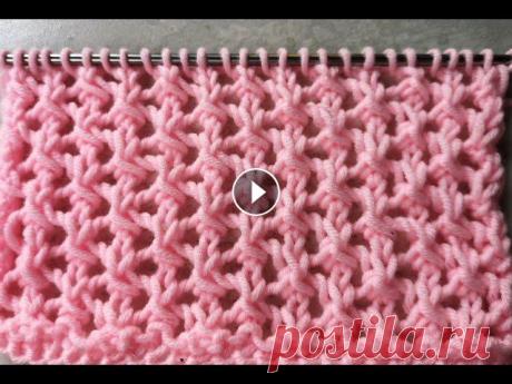 №116 Шикарная ажурная сеточка спицами для пляжной туники или летнего топа Сеточка спицами вяжется очень легко и быстро. Такой узор подойдет для летних вещей. Топа или пляжной туники Эти бесплатные уроки по вязанию спицами пр...