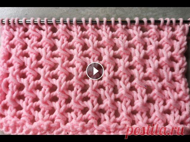 №116 Шикарная ажурная сеточка спицами для пляжной туники или летнего топа Сеточка спицами вяжется очень легко и быстро. Такой узор подойдет для летних вещей. Топа или пляжной туники Эти бесплатные уроки по вязанию спицами пр...