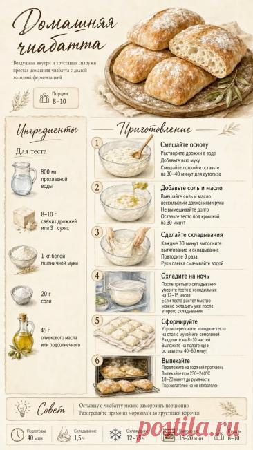 Домашняя чиабатта