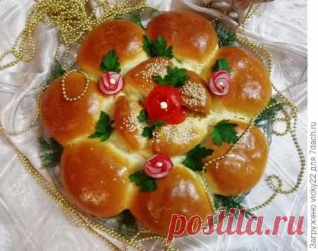 Пирог с курицей и грибами. Резать не надо - отломи и ешь
