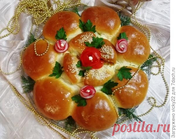 Пирог с курицей и грибами. Резать не надо - отломи и ешь