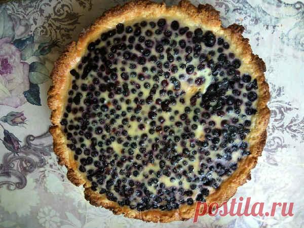 Песочный пирог с Черникой - Рецепт (с Фото)