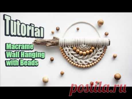 Tutorial Macrame Wall Hanging (with beads) | DIY |