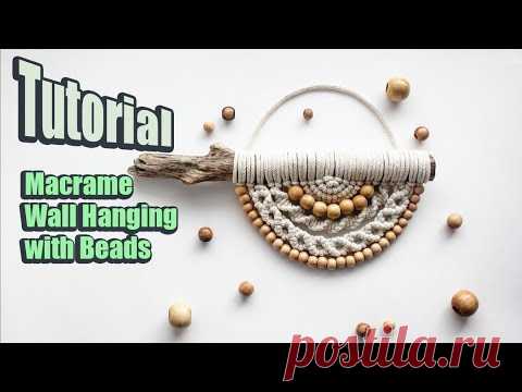 Tutorial Macrame Wall Hanging (with beads) | DIY |