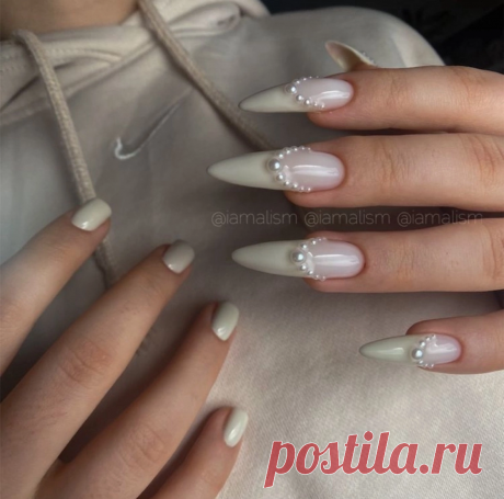 Жемчужины на ногтях. Интересные варианты маникюра | PRO BEAUTY SPACE | Дзен