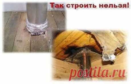 Потолочная разделка для бани 
 
Для трубы в бане нужно делать специальный узел прохода через потолок. Это устройство, которое обеспечивает безопасные расстояния от наружной поверхности трубы до материалов потолочного перекрытия. Они регламентируются СНиПом 2.04.05-91. Рекомендации такие (пункт 3,83): 
от наружных поверхностей кирпичных и бетонных труб до горючих стропил и обрешеток — не менее 130 мм; 
от керамических труб без изоляции — не менее 250 мм, от них же с теплоиз...