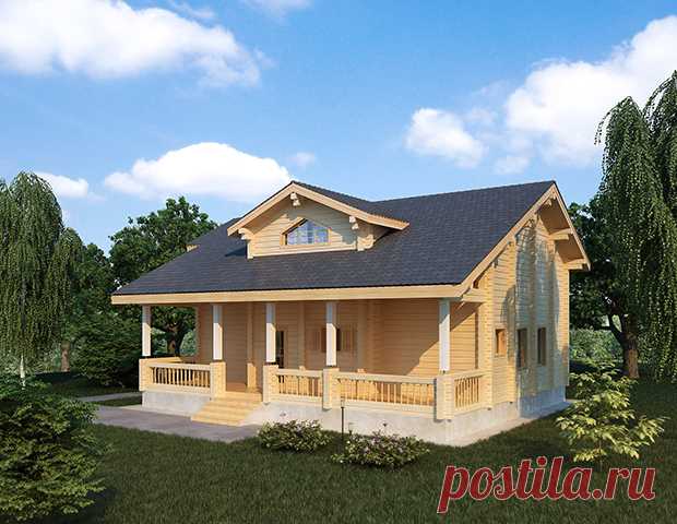 Готовый проект дома из профилированного клееного бруса ДКБ 170 - Доминант