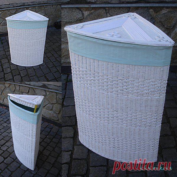 Prádelní koš rohový od Iva Chalánková - Bytové doplňky z papíru - Česká tvorba