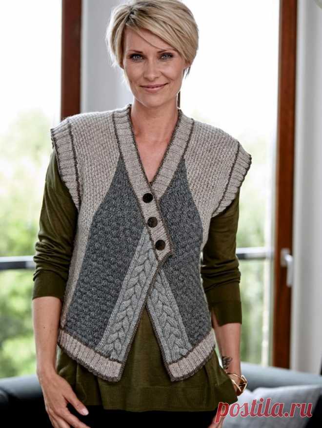 Жилет со скошенными полочками от by Knit Wear - Knitting.Klubok.ru.com