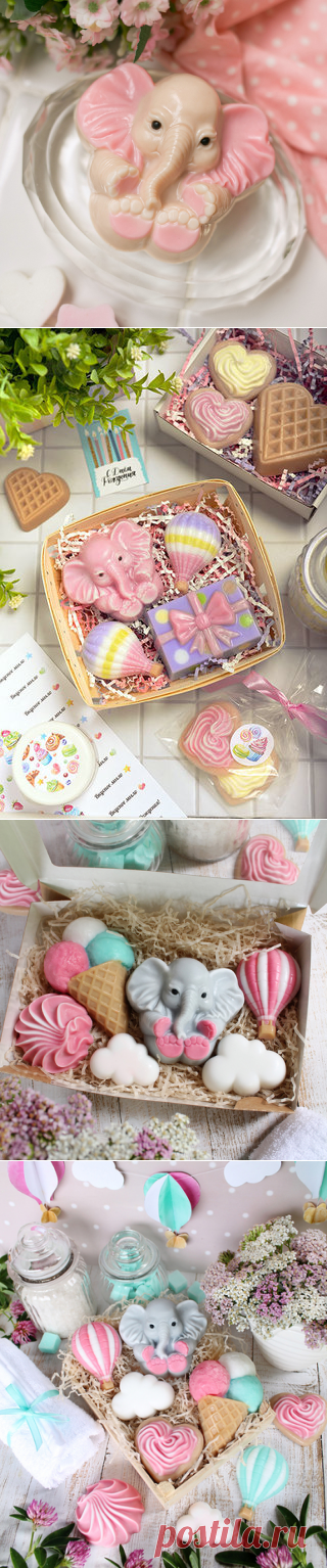 Слоненок, пластиковая форма для мыла