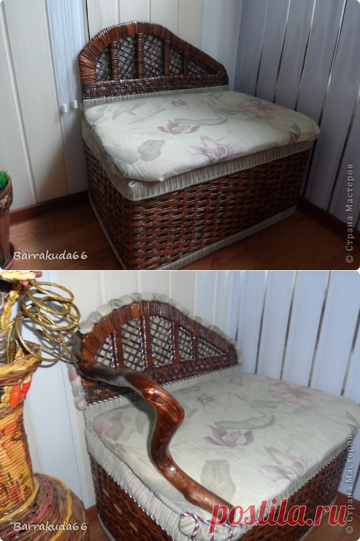 Настоящий!!! Плетёный диванчик из картонной коробки.