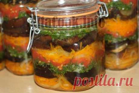 Полосатая закуска из овощей