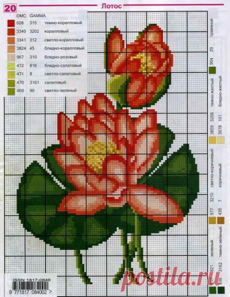 Вышивание крестиком, схемы для новичков: цветы — Сделай сам, идеи для творчества - DIY Ideas