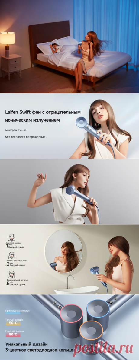 Laifen Swift фен с отрицательным ионическим излучением - красота больше не требует жертв!