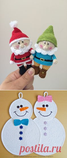 (23) 038 Snowman Decor or Potholder Ravelry pattern by LittleOwlsHut