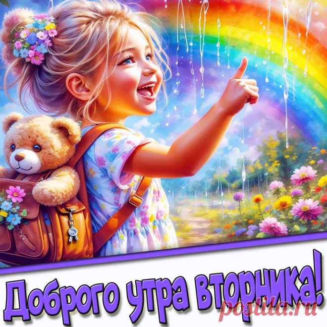 Открытка доброго утра Вторника