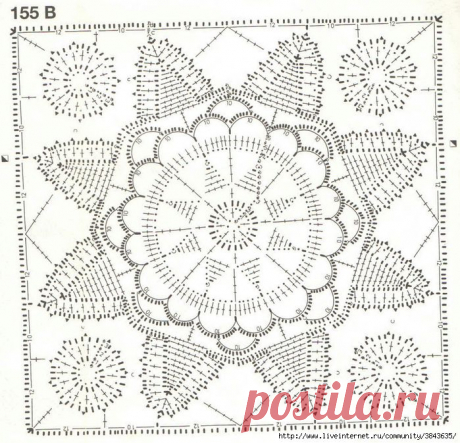 Декоративный вязаный воротник от Burda.