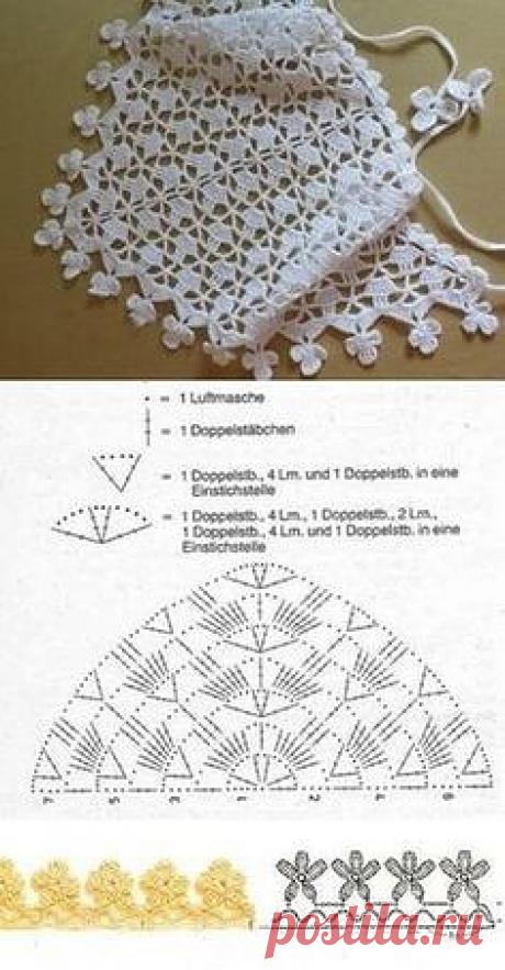 Шаль связанная крючком. Схема