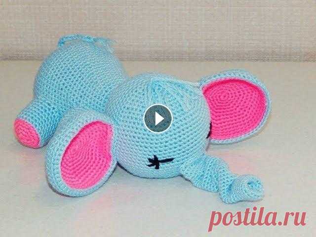 Игрушка амигуруми. Слоник-сплюшка. Мастер-класс крючком (crochet elephant) Доброго времени суток! Меня зовут Полина! Сегодня у меня МК по вязанию вот такого милого слоника-сплюшки! Автор данной игрушки _crochetlove ссылка Ссы...