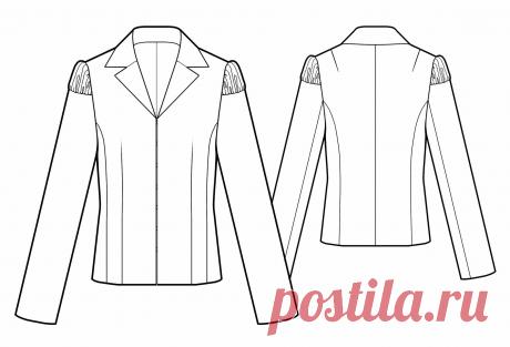 ЖАКЕТ С ДРАПИРОВАННОЙ ВЕРХУШКОЙ РУКАВА