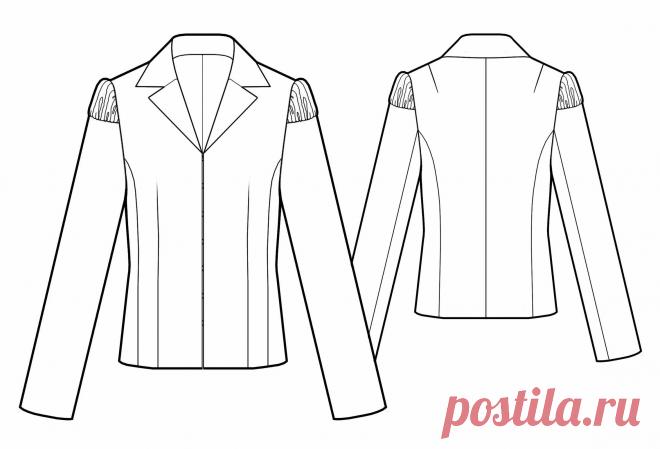 ЖАКЕТ С ДРАПИРОВАННОЙ ВЕРХУШКОЙ РУКАВА