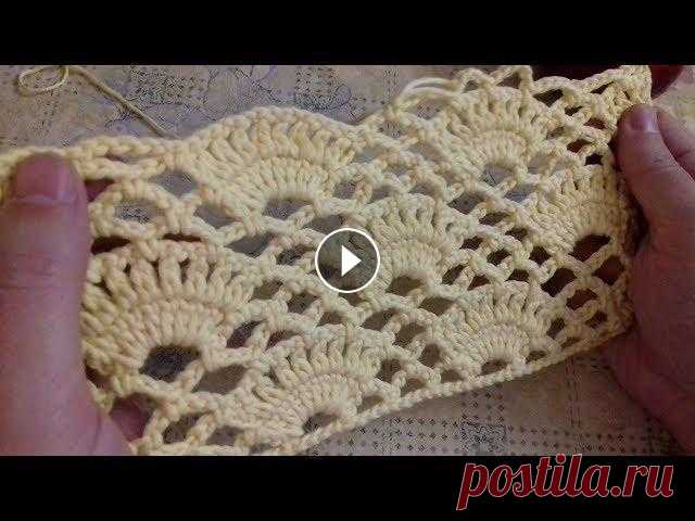 Узор крючком #3(веера) Вязание крючком с Евгением Лыкашевым Crochet with Eugene Lykashev Мои страницы в социальных сетях:...