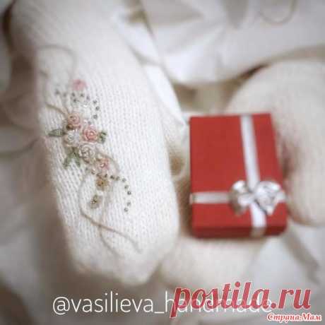 . МК в фотографиях. Варежки с пальцем индийским клином. Часть 2 - Вязание - Страна Мам