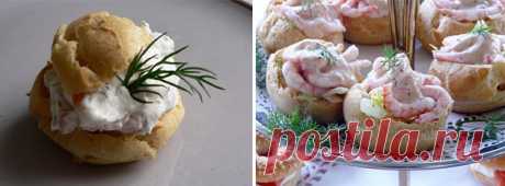 Профитроли с семгой (форелью)