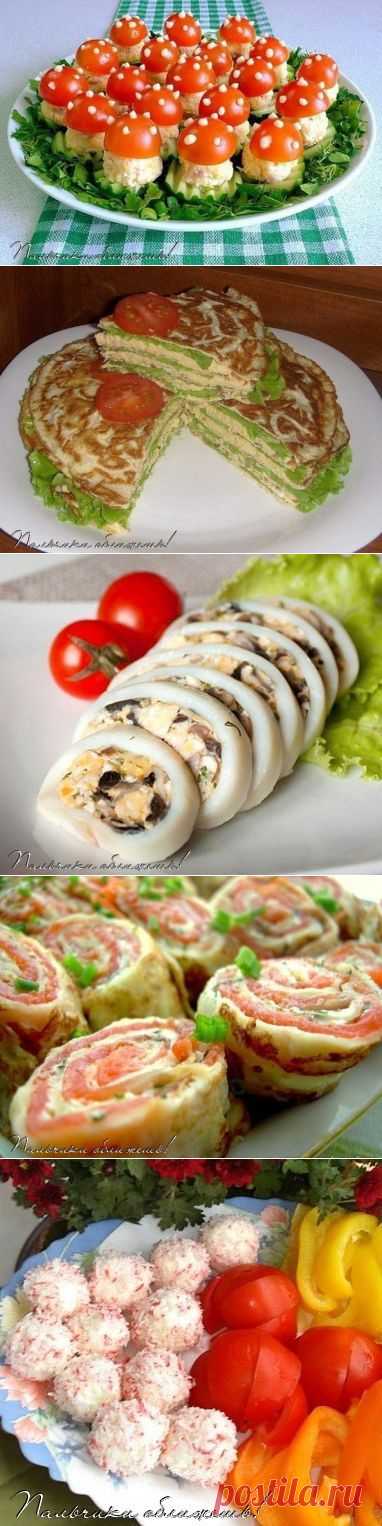 Красивые новогодние закуски..