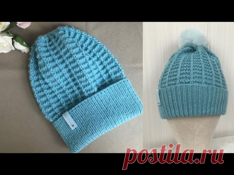 ВЕСЕННЯЯ ШАПОЧКА УЗОРОМ "ВЕНСКИЕ ВАФЛИ"