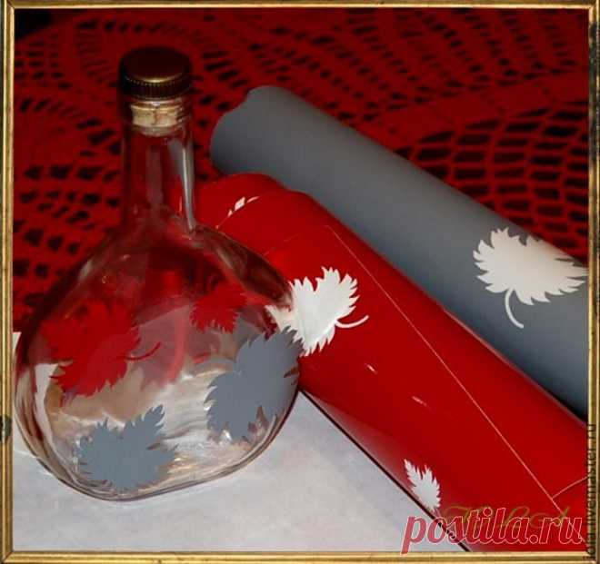 Декорируем стеклянную бутылку