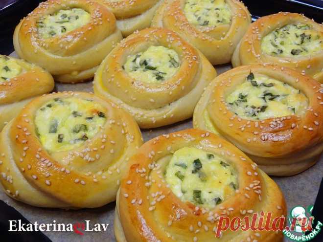 Ватрушки с сыром и зеленым луком Кулинарный рецепт