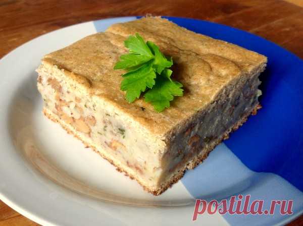 ВКУСНЮЧИЙ КАРТОФЕЛЬНО-ГРЕЧНЕВЫЙ ПИРОГ С ГРИБАМИ.