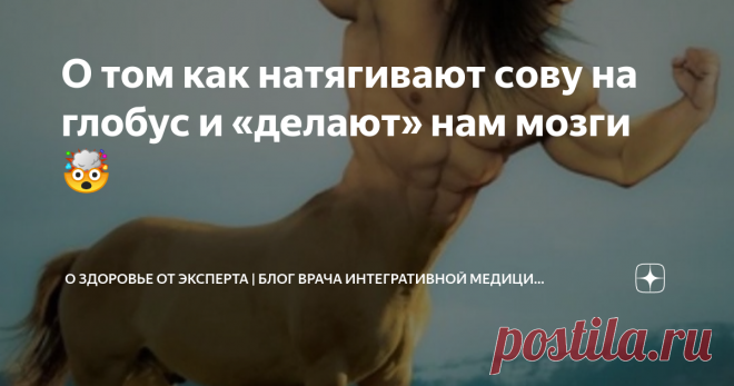 О том как натягивают сову на глобус и «делают» нам мозги 🤯   Всем пламенный привет! 👋🏻  Пару недель назад к нам прибыл «Кентавр». Процитирую фрагмент статьи на сайте телеканала «Царьград» и тут же дам свои комментарии.  Начало цитаты: «Название 