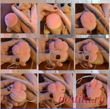 Утяжка лап: создаем пальчики