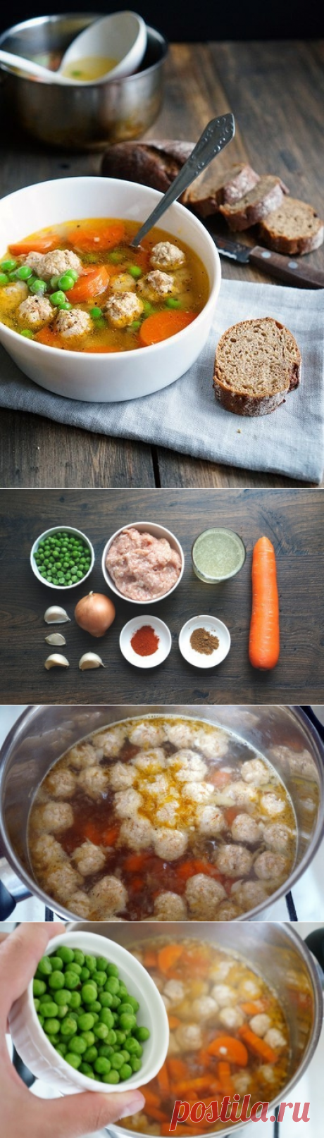 Как приготовить прозрачный суп с куриными фрикадельками. - рецепт, ингридиенты и фотографии