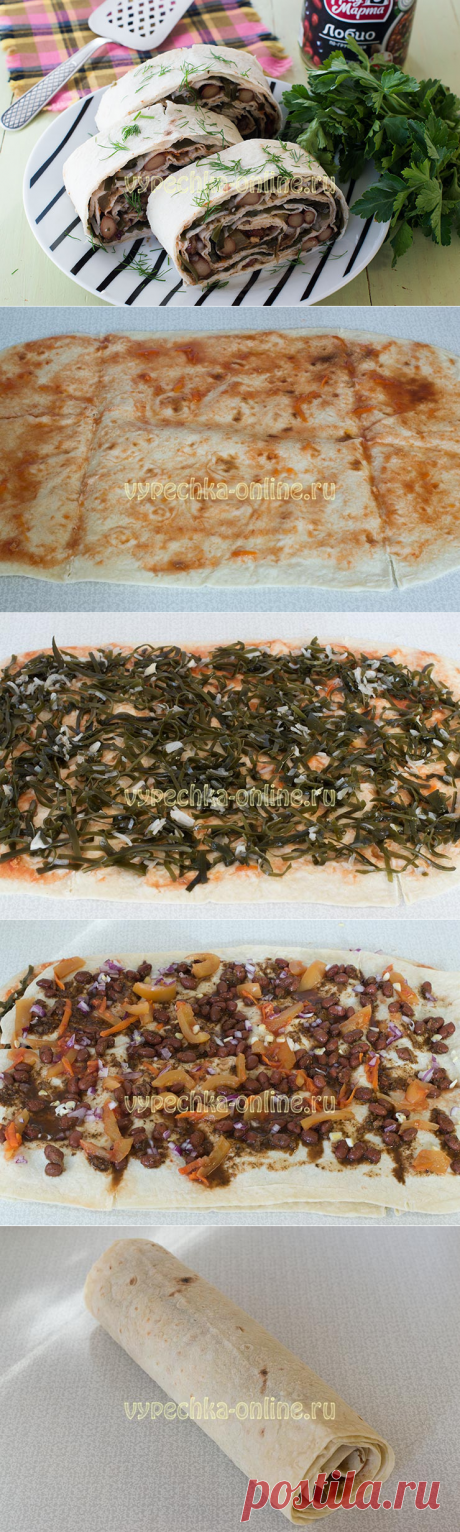 ✔️Постная начинка для лаваша в пост с фасолью и овощами, без майонеза – рецепт с фото