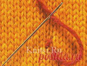 Вышивка:крестик и стебельчатый шов. Мастерская / Уроки вязания / Спицами