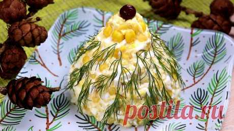Салат "Минутка" Простой и быстрый салатик с кукурузой.
