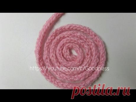 Шнур вязаный спицами. Мастер-класс.