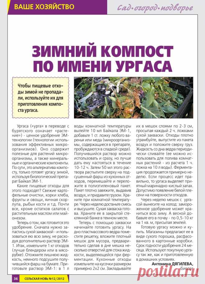 Зимний компост по имени ургаса