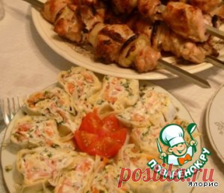Закусочные рулетики из лаваша