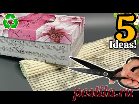 Super Beautiful but Low-Cost! 5 Best DIY Space-Saving Craft Ideas from Waste Material ♻️DIY _Basket