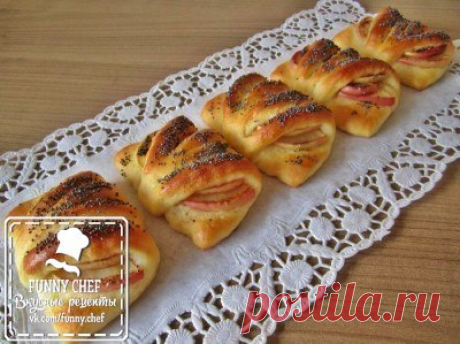 Конвертики с яблоками из творожного теста / Вкусный выбор