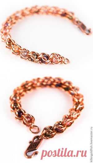 Браслет в технике 'Captive chainmaille' | Своими руками