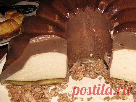 Легкий десерт из творога и молока